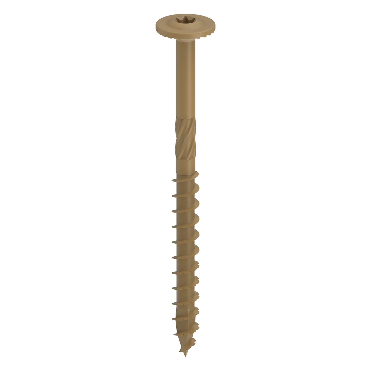 Bremick XTP Construction Screw 18g x 100mm - TechnoGuard Tan - 25 Pack - Serrated Washer Head - Pyramid Point - Image 2