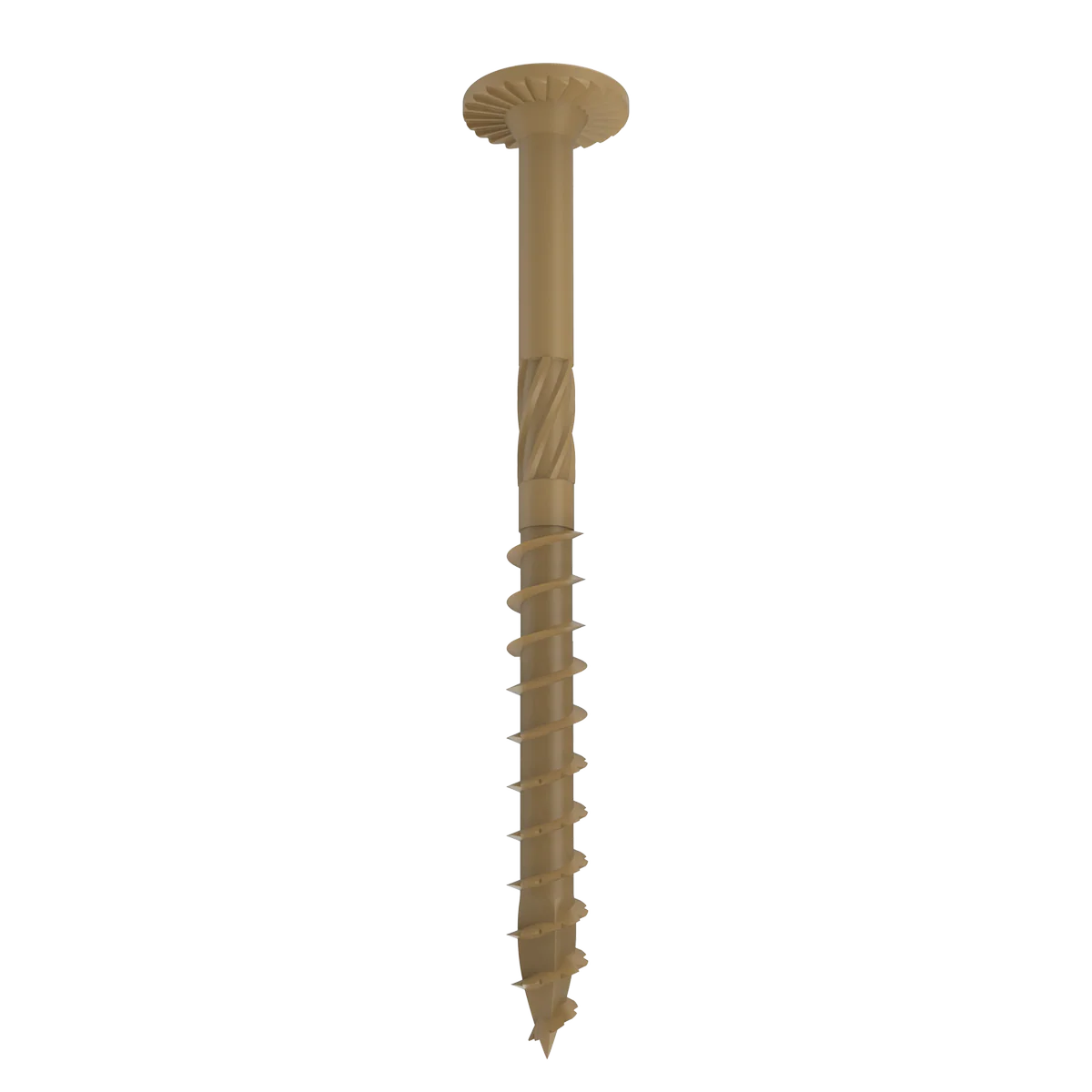 Bremick XTP Construction Screw 18g x 100mm - TechnoGuard Tan - 25 Pack - Serrated Washer Head - Pyramid Point - Image 3