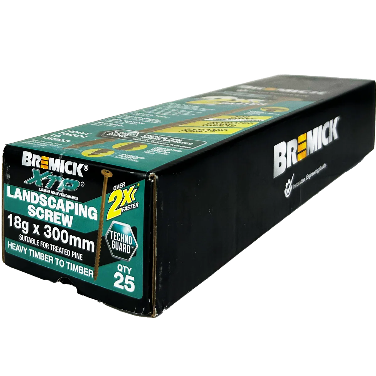 Bremick XTP Landscape Screws - 18g x 300mm - T40 - 25 Pack - Corrosion Resistant - Image 2