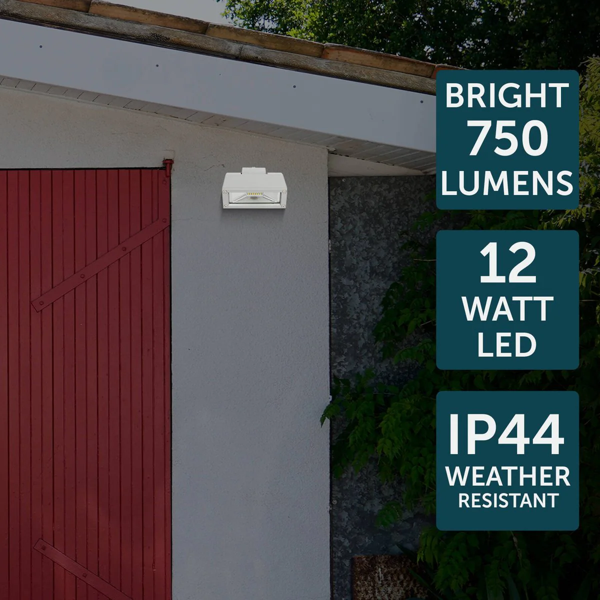Brilliant 12W Silver LED Nighthawk Flood Light - 750 Lumens - IP44 - Image 4