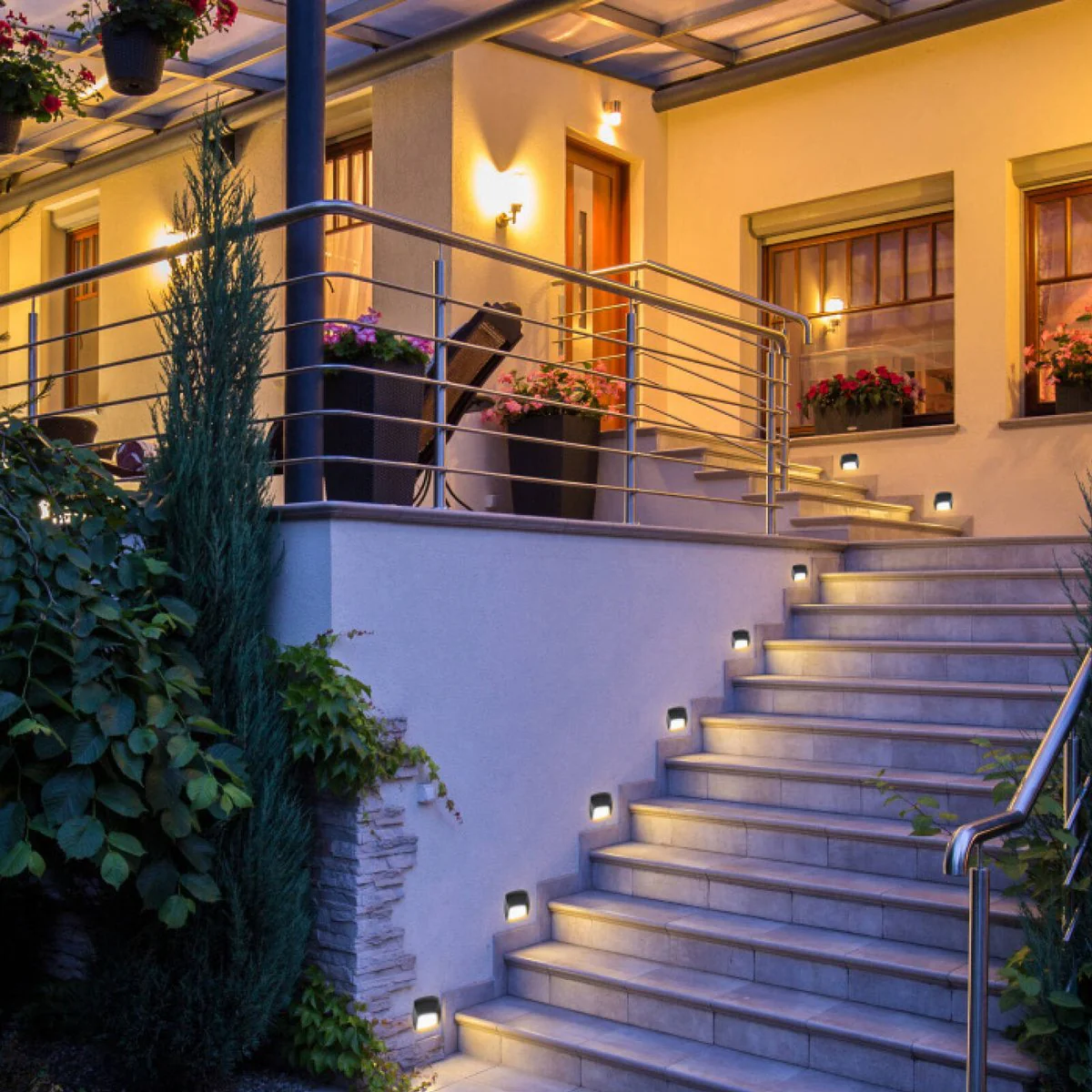 Brilliant 2W Black Navigate Garden LED Step Light - 88mm x 88mm x 40mm - Image 5