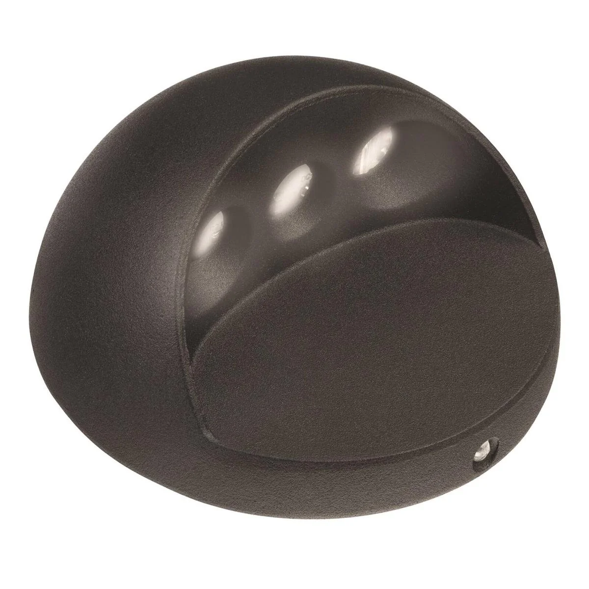 Brilliant 2W Black Waymaker Round Garden LED Step Light - 88mm x 88mm x 44mm