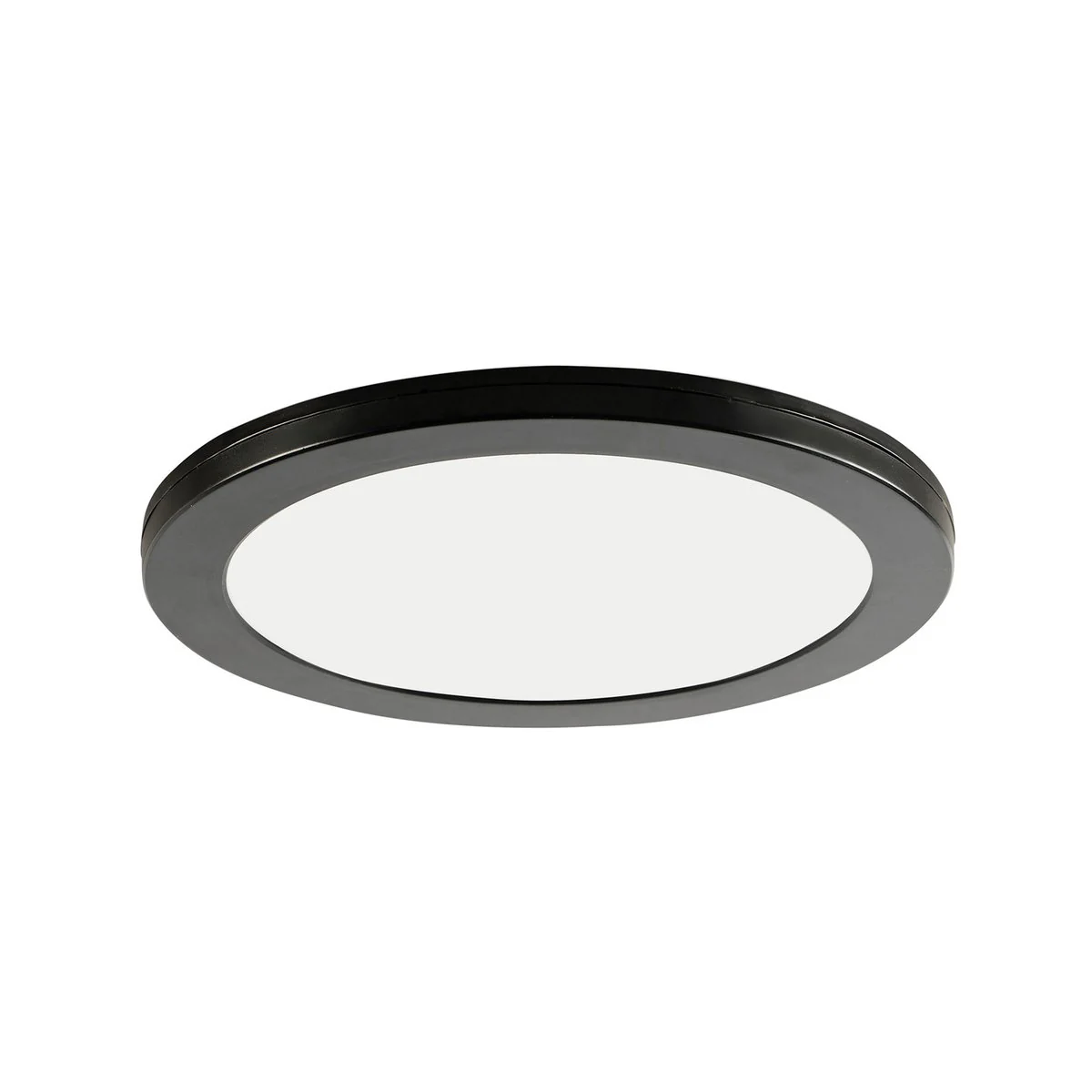 Brilliant 30cm Tri Colour LED Oyster Ceiling Light - Plug-in DIY - Black