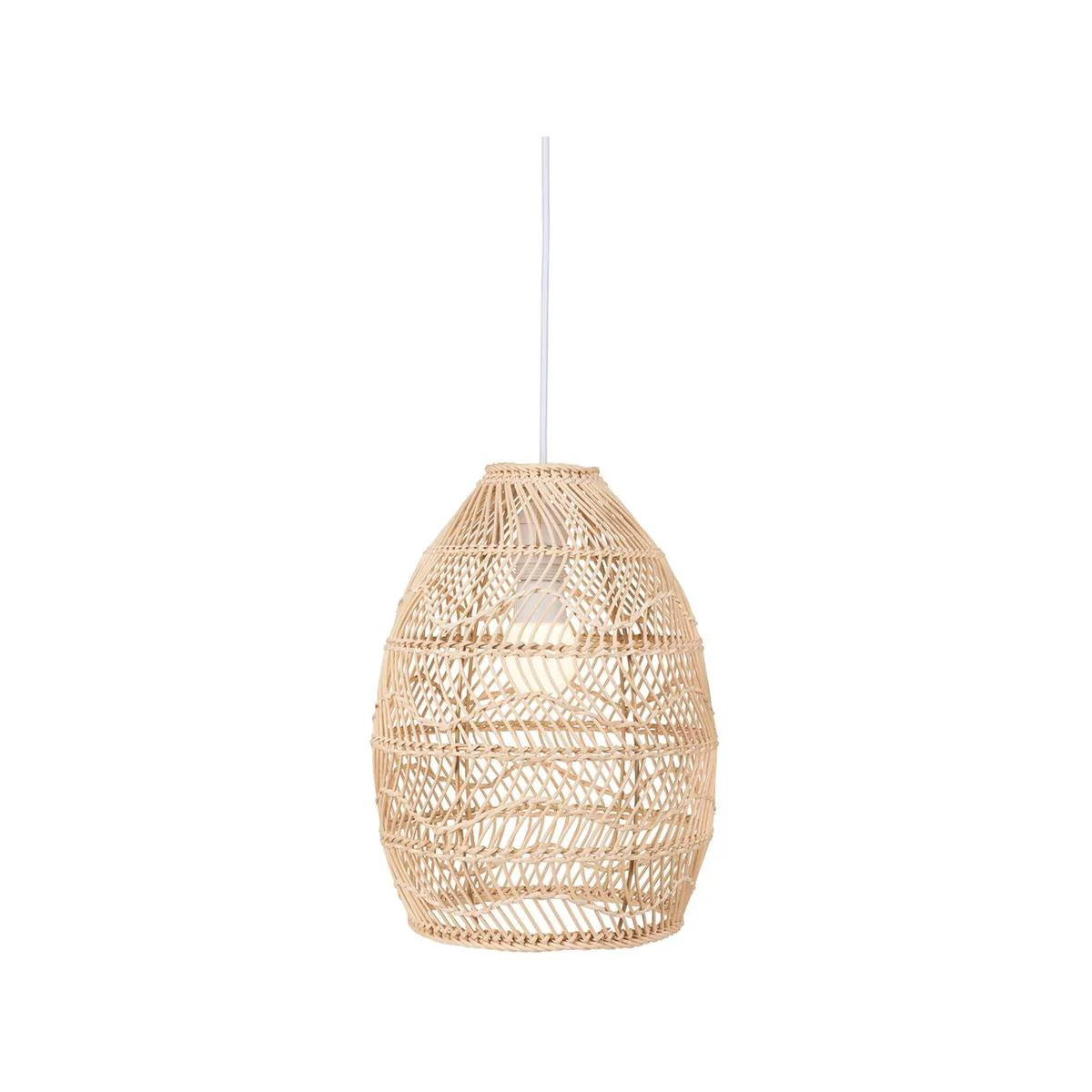 Brilliant Anji Rattan Pendant Light - 26cm - DIY Installation - Coastal Style