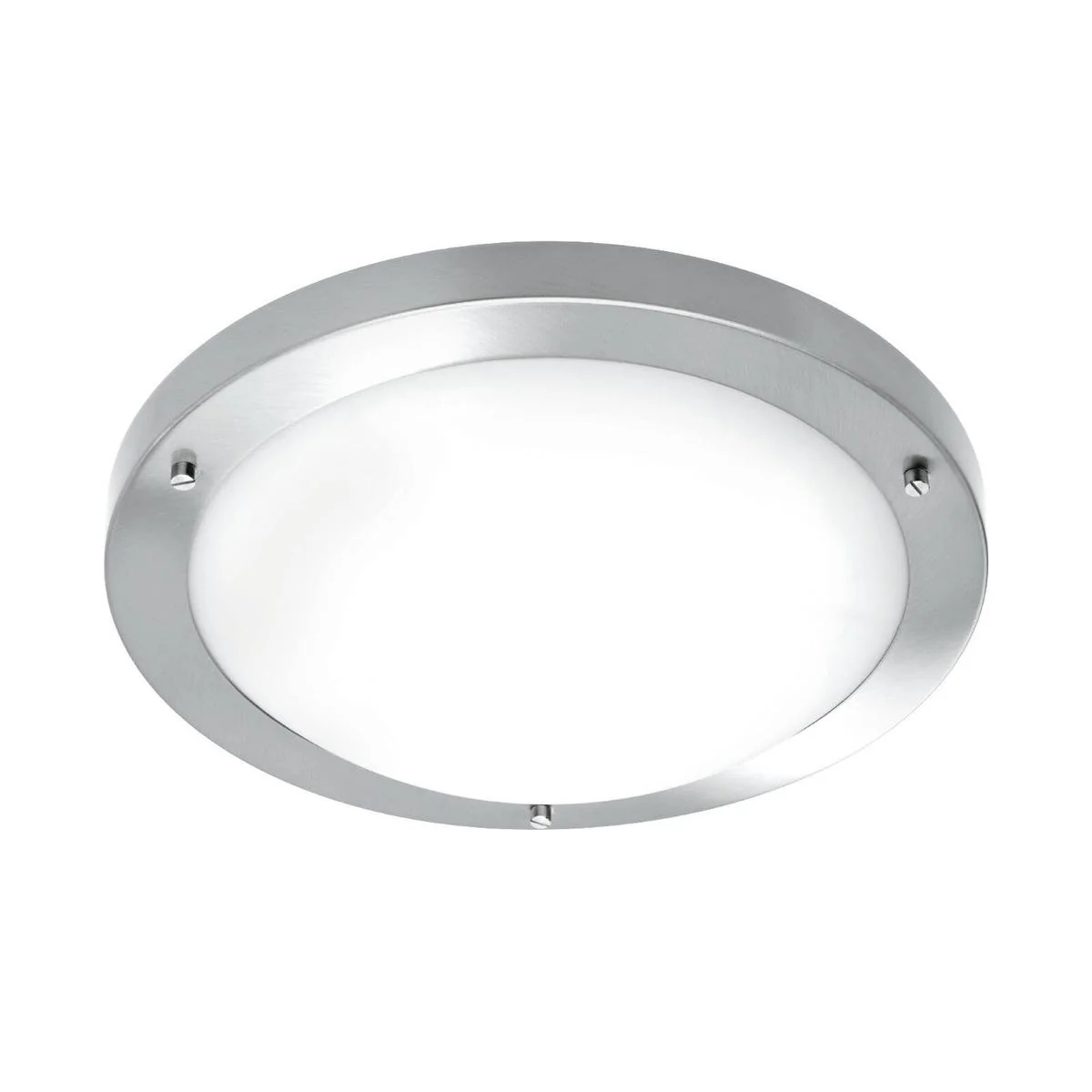 Brilliant Atherton Ceiling Light - 310mm - Brushed Steel - IP44 Rated