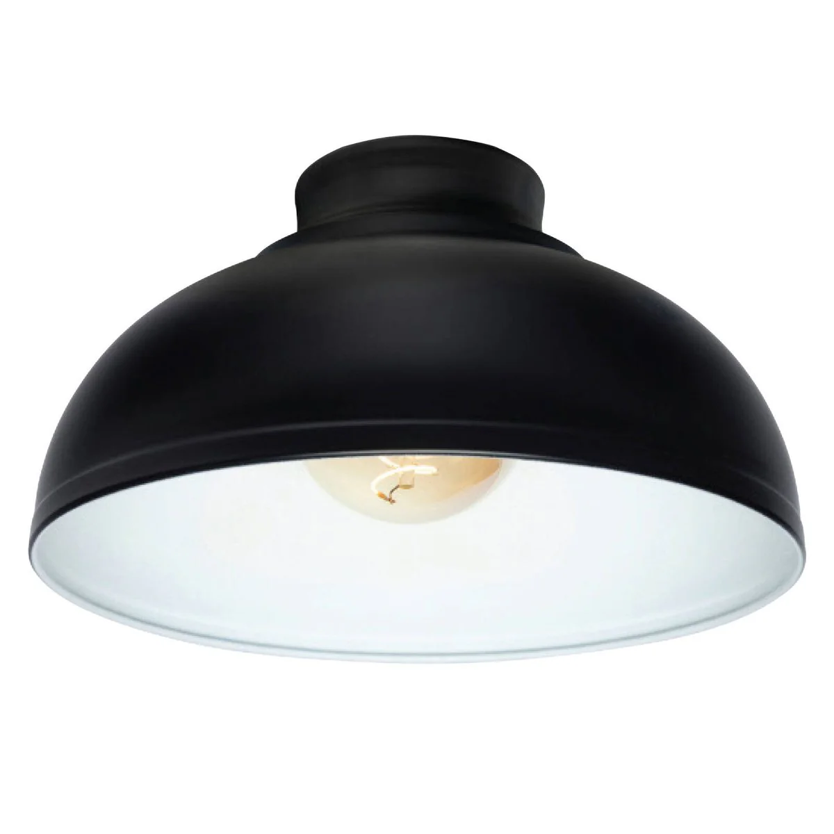 Brilliant 28cm Matt Black Foundry DIY Batten Fix Light Shade - Image 2