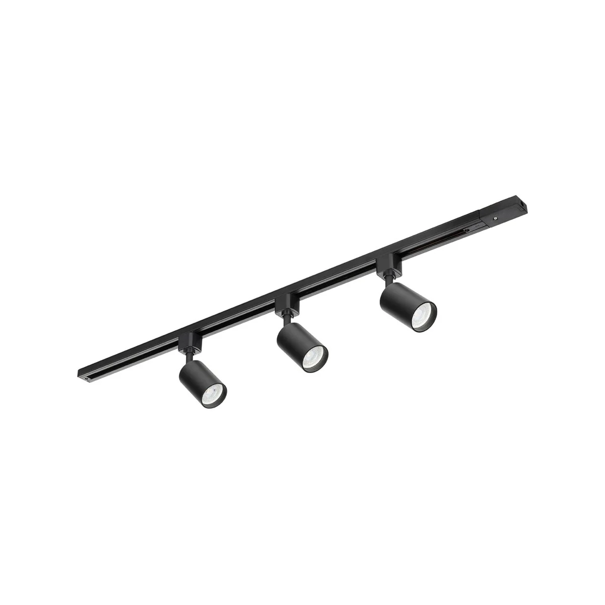Brilliant Black Naj 3 Light Track and Spotlight Kit - 3 x 7W - 1m - Matt Black - Adjustable - Image 3