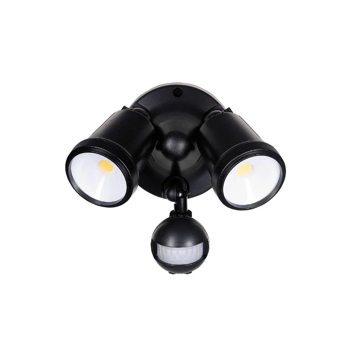 Brilliant Black Raptor III LED Twin Security Light 20W 1800 Lumens - Motion Sensor - Outdoor Use