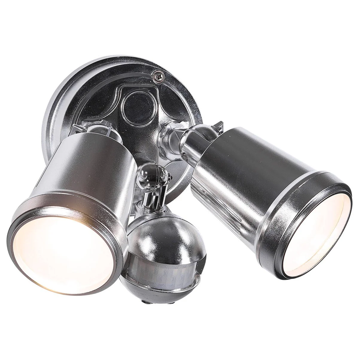 Brilliant Nickel Raptor III Twin Security Light - 20W - Adjustable Heads - PIR Sensor - Outdoor Use - Image 2