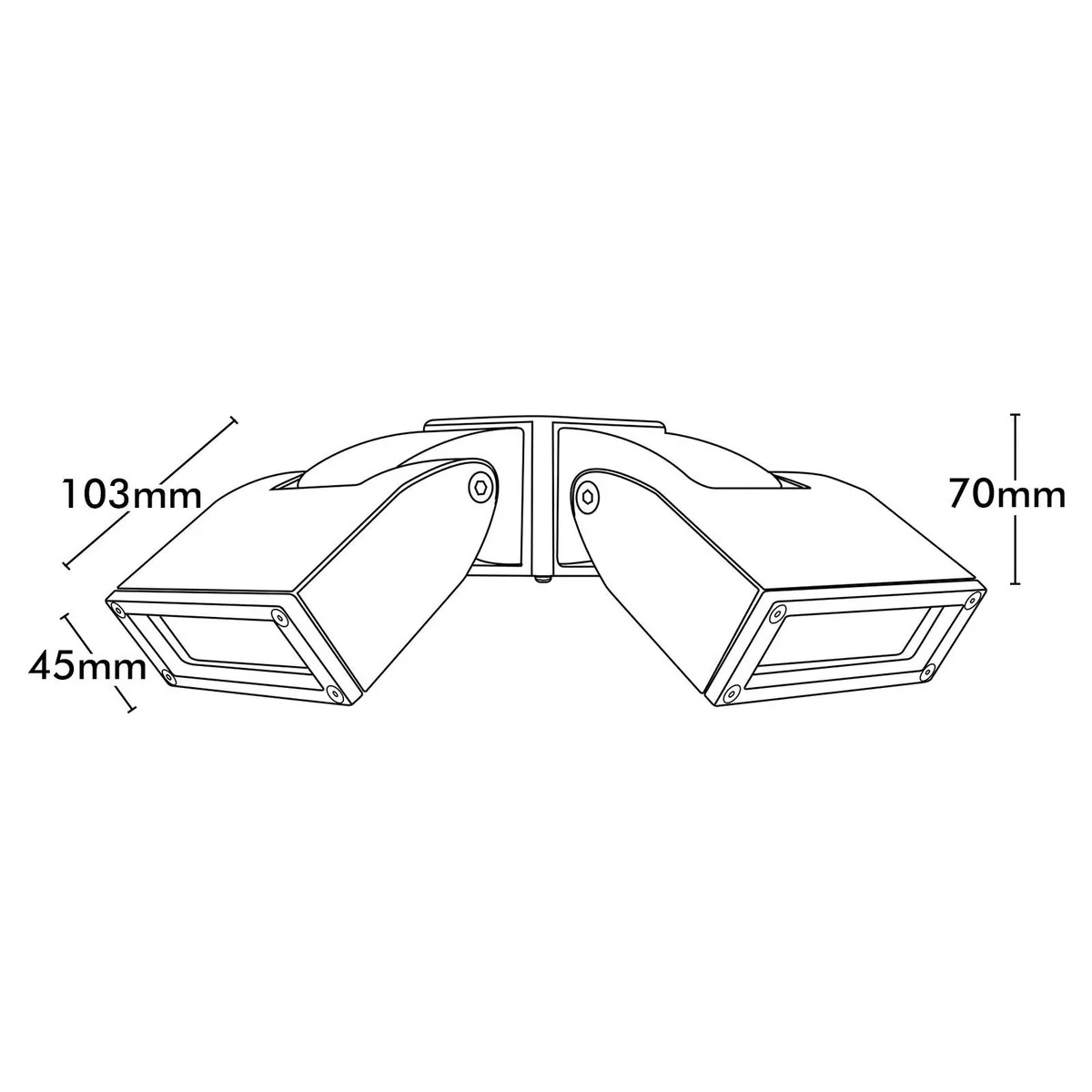 Brilliant Nighthawk 24W Silver Twin Flood Light 400mm x 150mm - Image 5