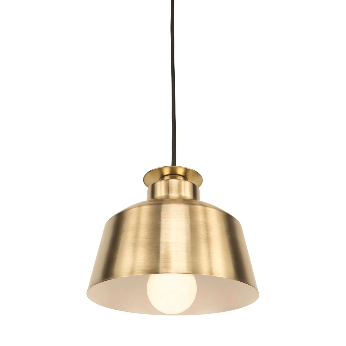 Brilliant Pendant Light - 20cm - Satin Brass - Plug-in