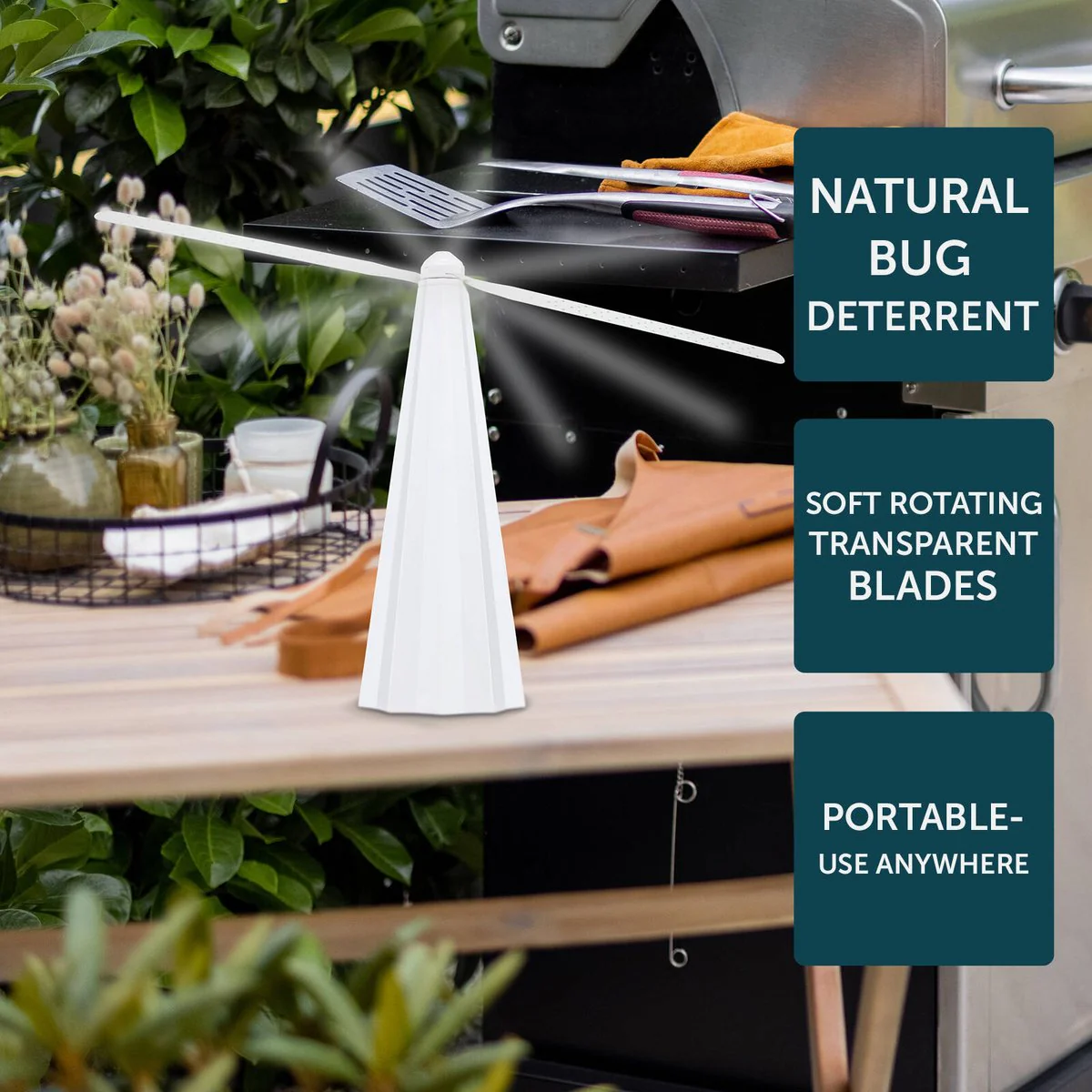 Brilliant White No Fly Zone Fly Repellent Fan 2 Pack - 92mm x 242mm - Portable - Image 3