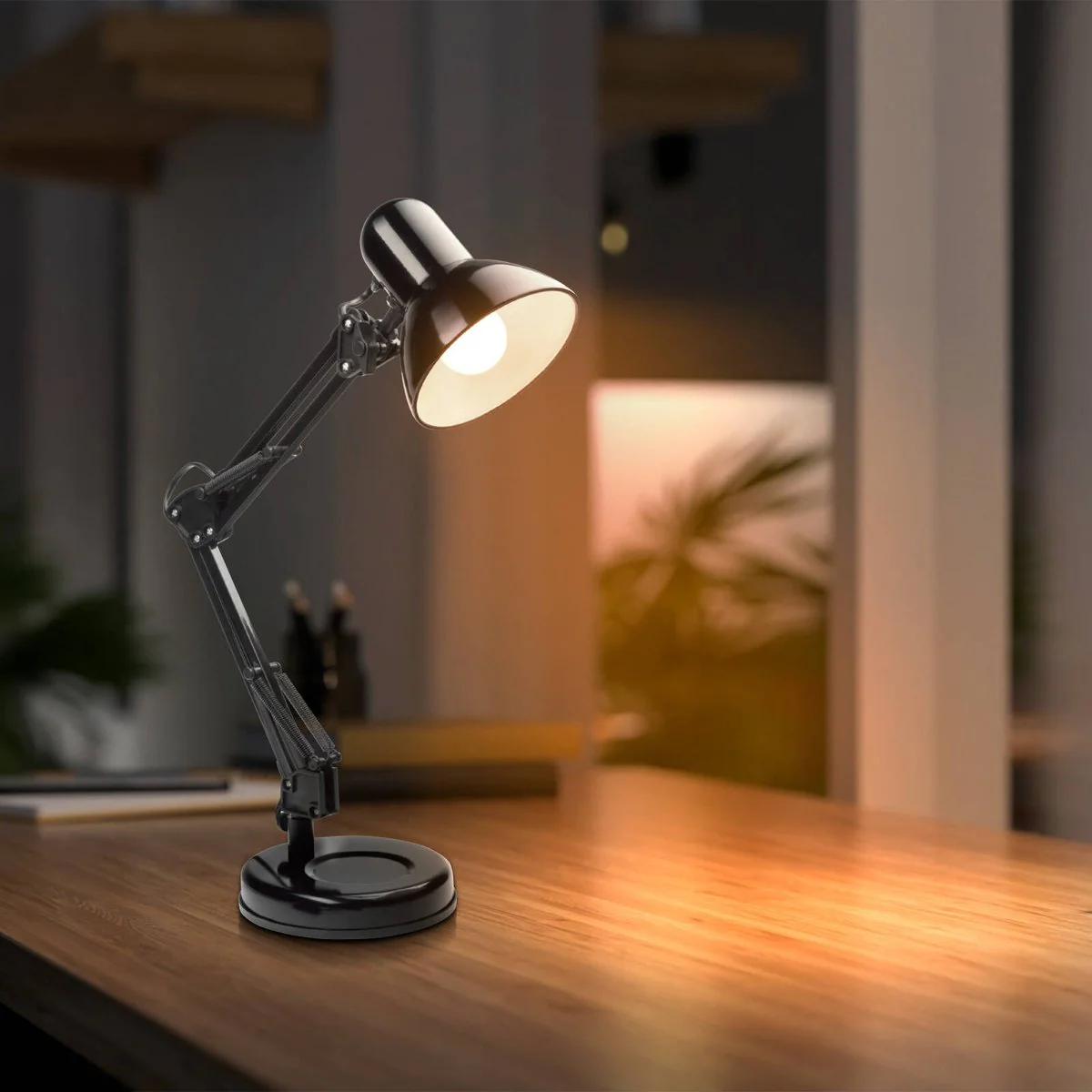 Brilliant XL Black Flexi Lloyd Desk Lamp - 1 x 28W E27 - 155mm x 500mm - Image 2
