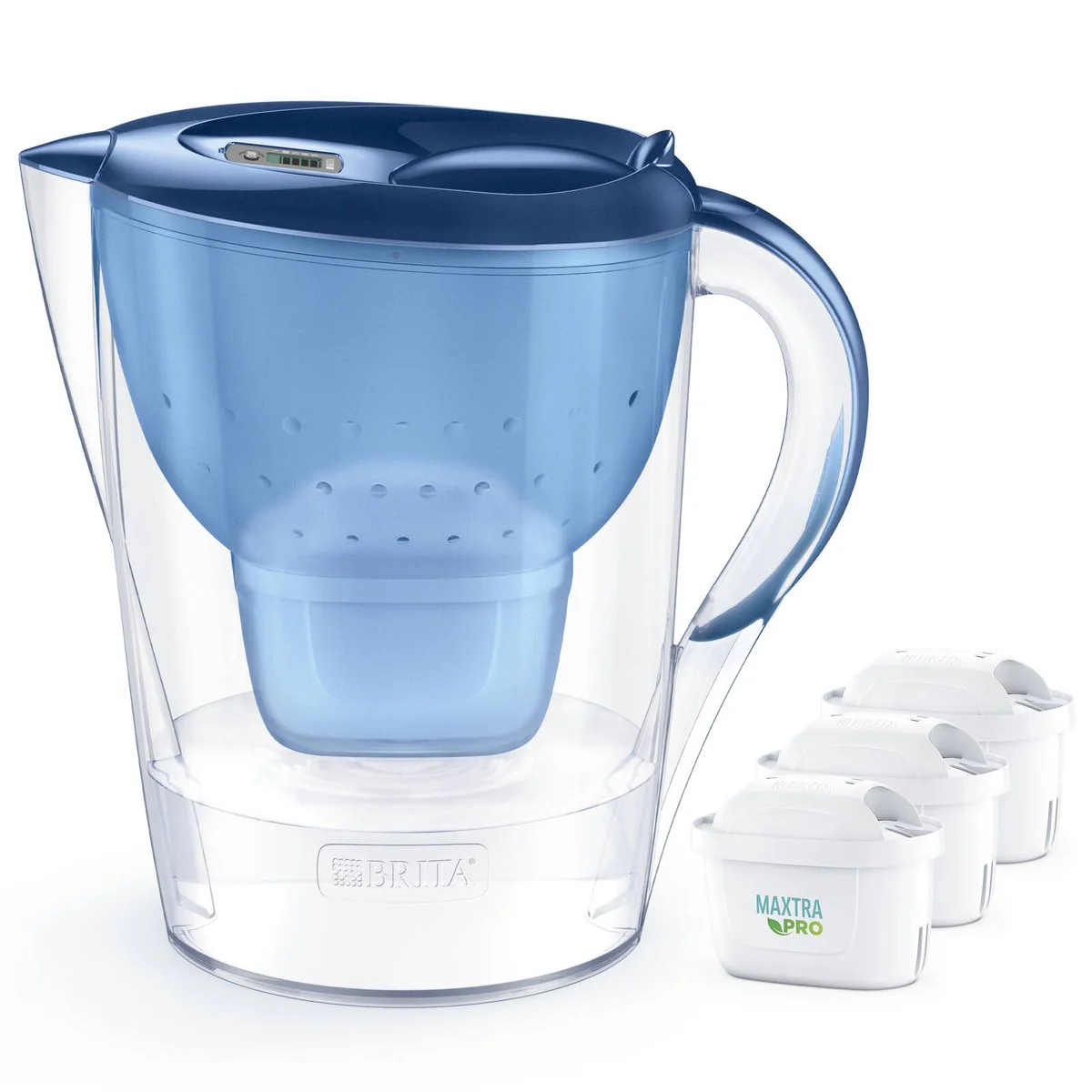 Brita Water Filter Jug Marella XL 3.5L - 3 Maxtra Pro Filters - Blue - Image 3