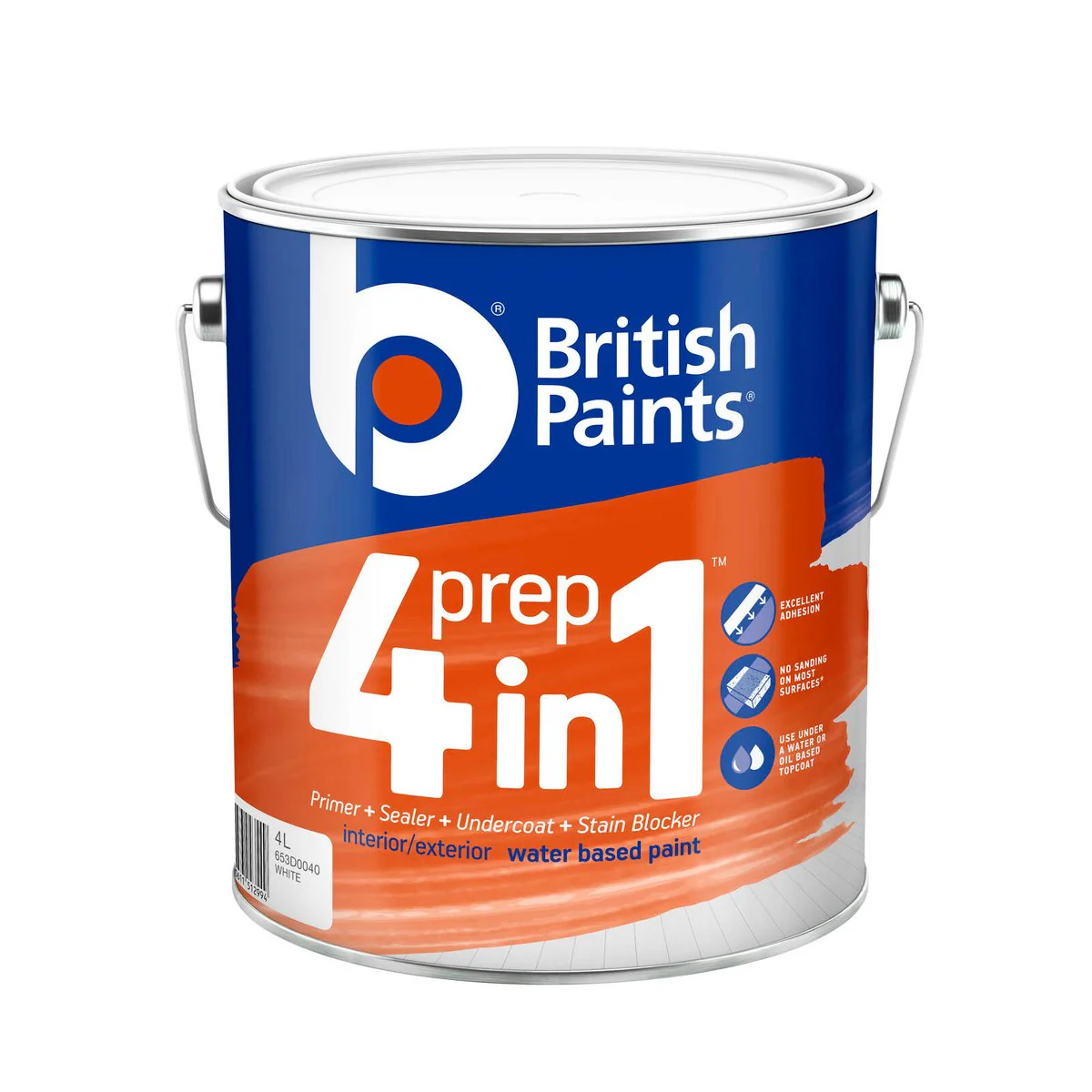 British Paints 4L Prep Primer Sealer - Water Based - Fast Drying