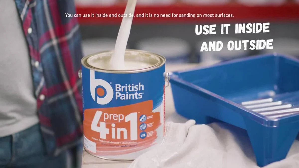 British Paints 4L Prep Primer Sealer - Water Based - Fast Drying - Image 3