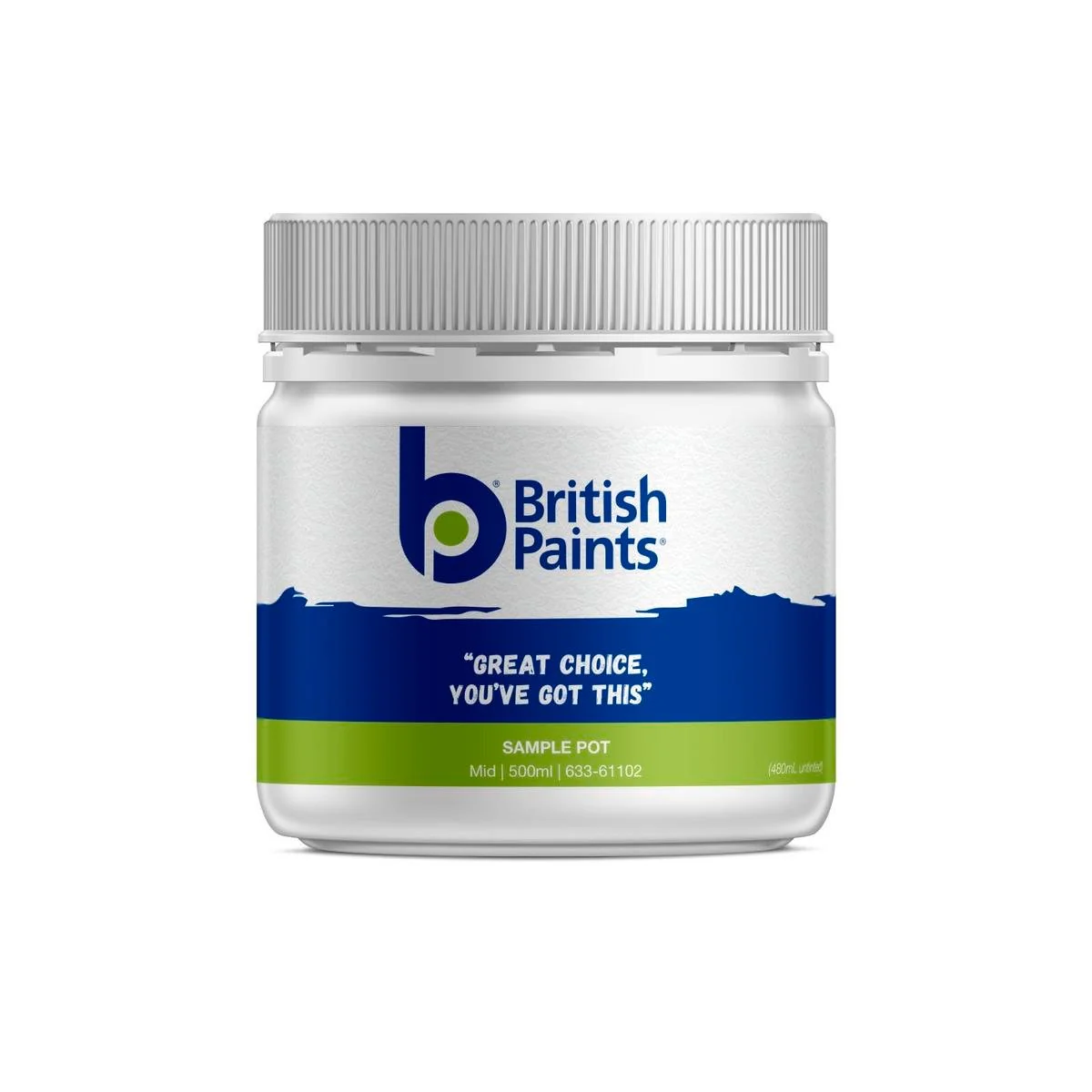 British Paints Sample Pot - 250ml - Water - Indoor Use - Low Sheen