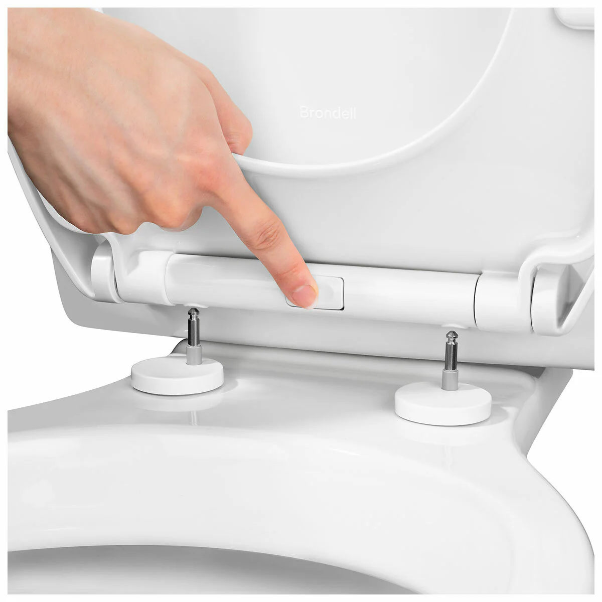 Brondell Toilet Seat AUSPPTS-25 White Gentle Close Round - Image 10