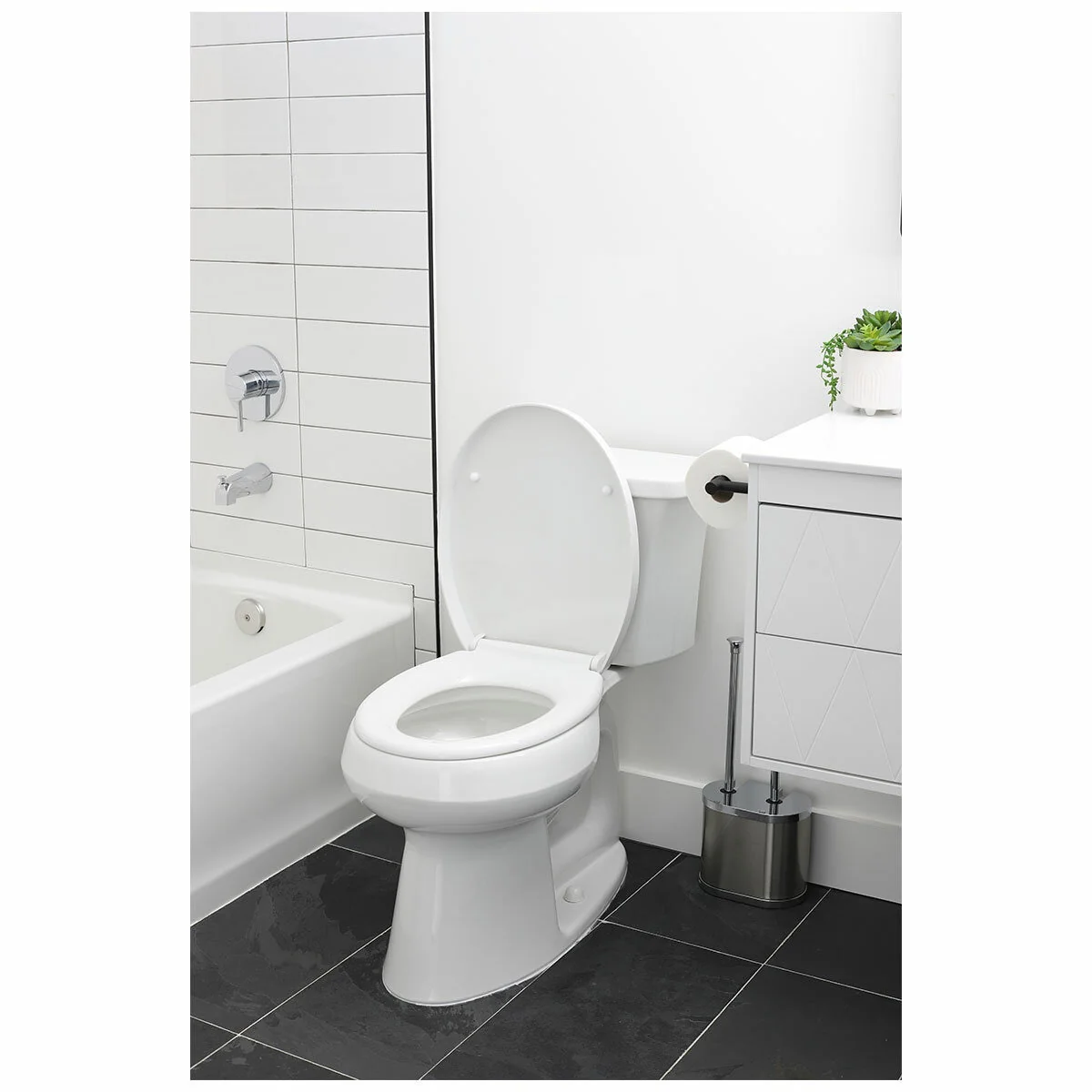 Brondell Toilet Seat AUSPPTS-25 White Gentle Close Round - Image 11