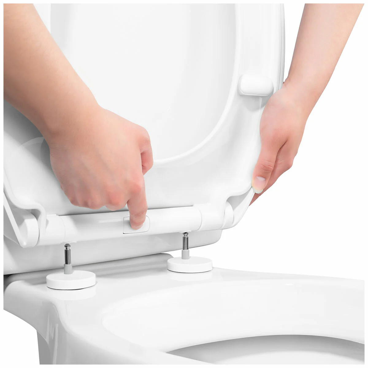 Brondell Toilet Seat AUSPPTS-25 White Gentle Close Round - Image 9