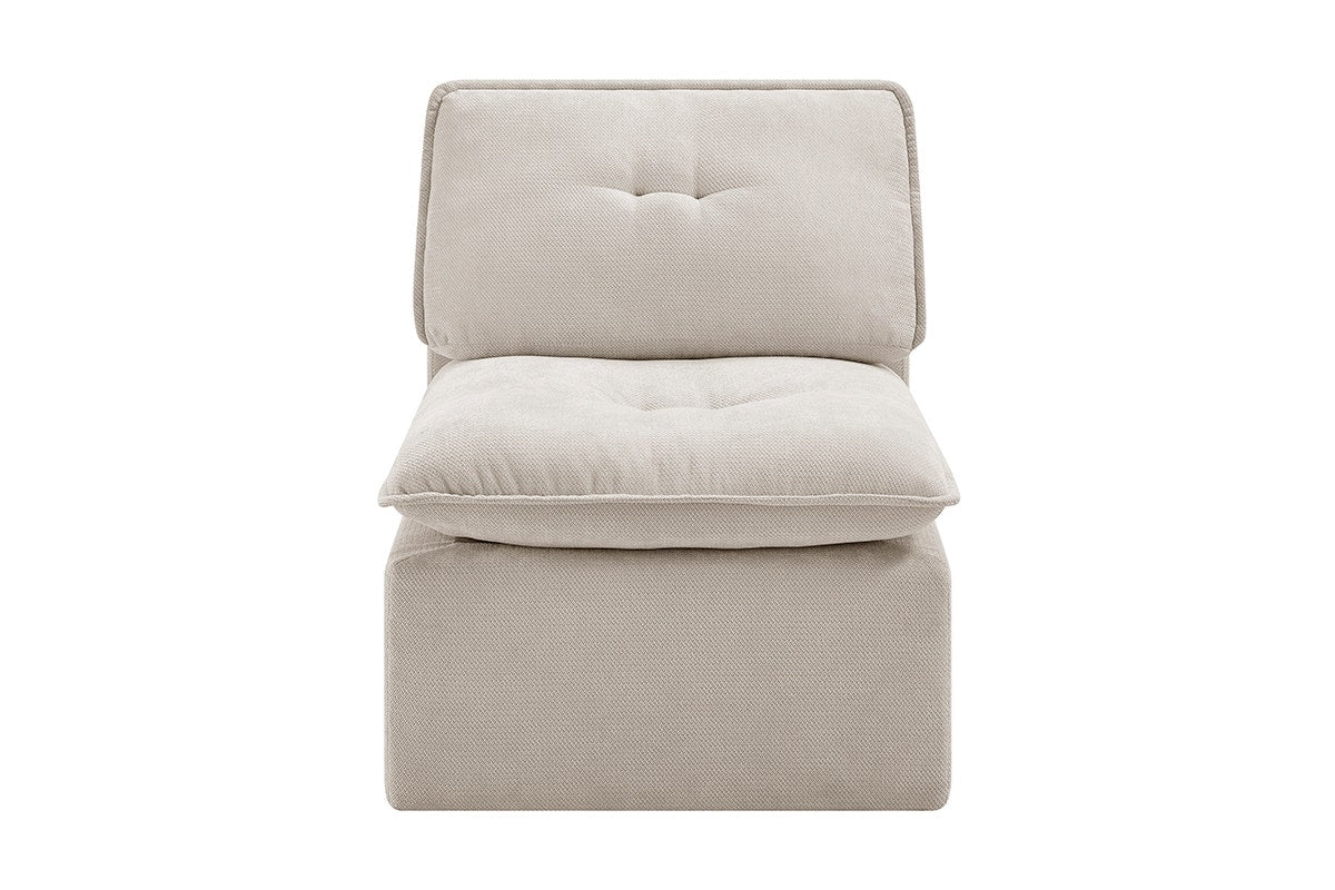 Brosa Castello 4 Seater Modular Sofa with Ottoman Beige - Image 11