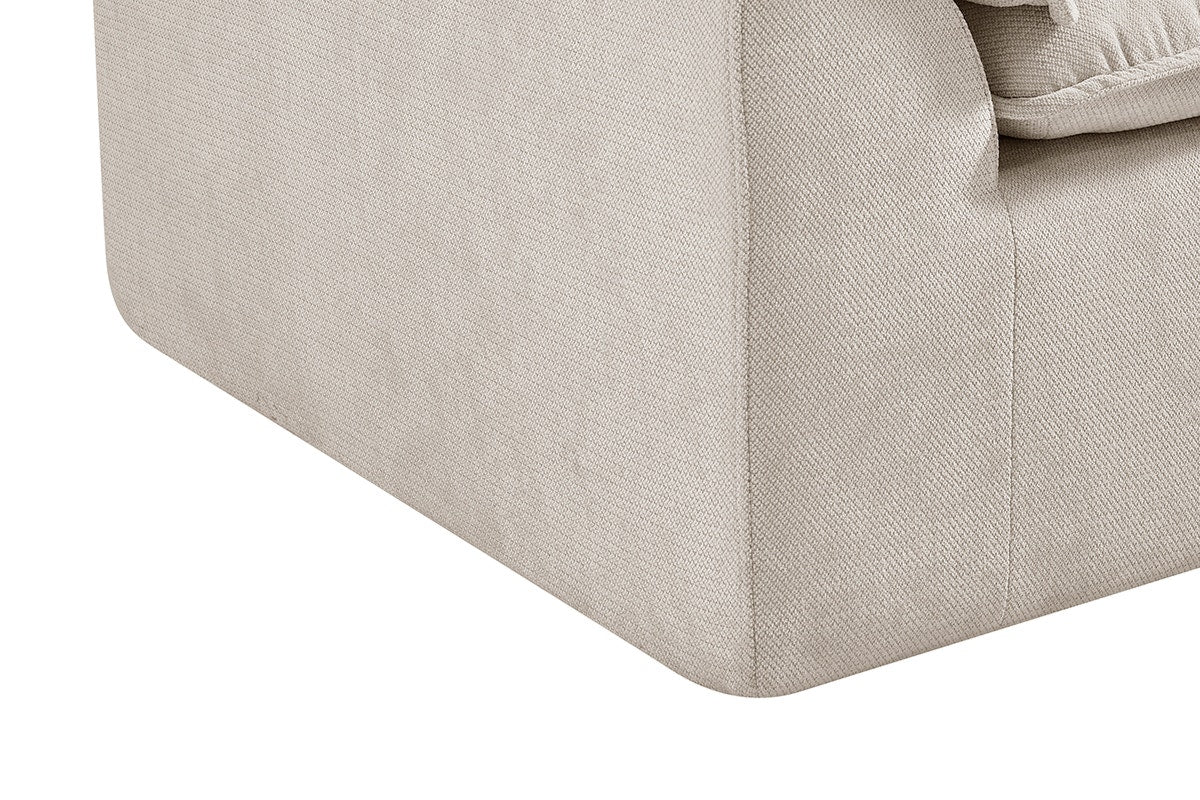 Brosa Castello 4 Seater Modular Sofa with Ottoman Beige - Image 9