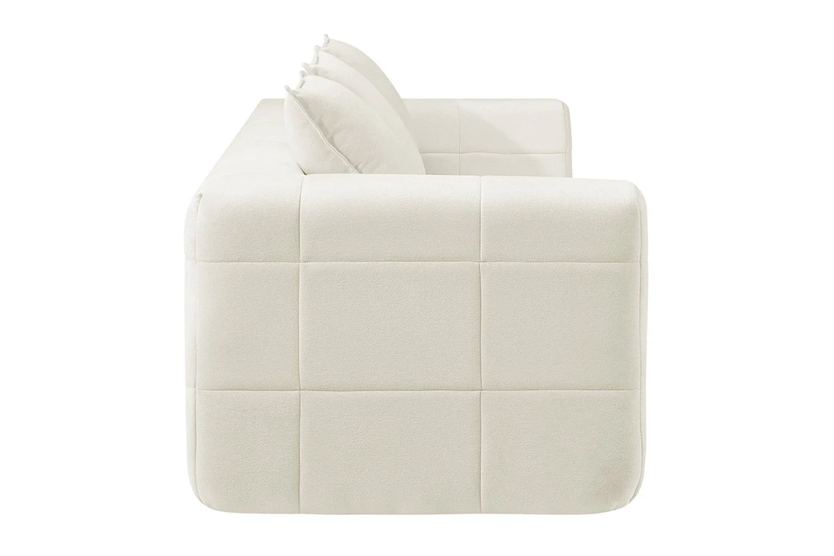Brosa Cloud 3 Seater Compressed Sofa with Cushions Beige - Image 5