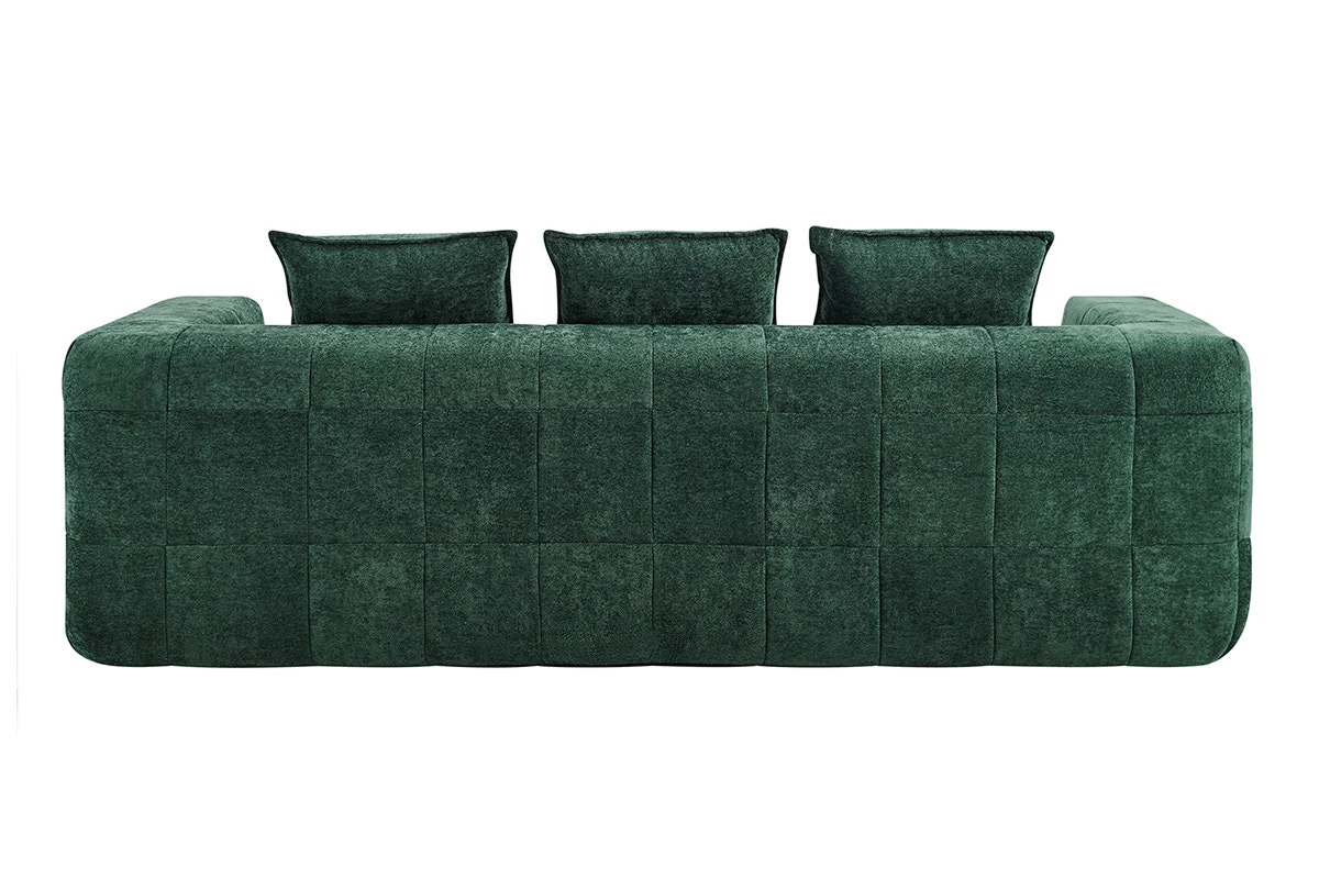 Brosa Cloud 3 Seater Compressed Sofa with Cushions Green - Image 5