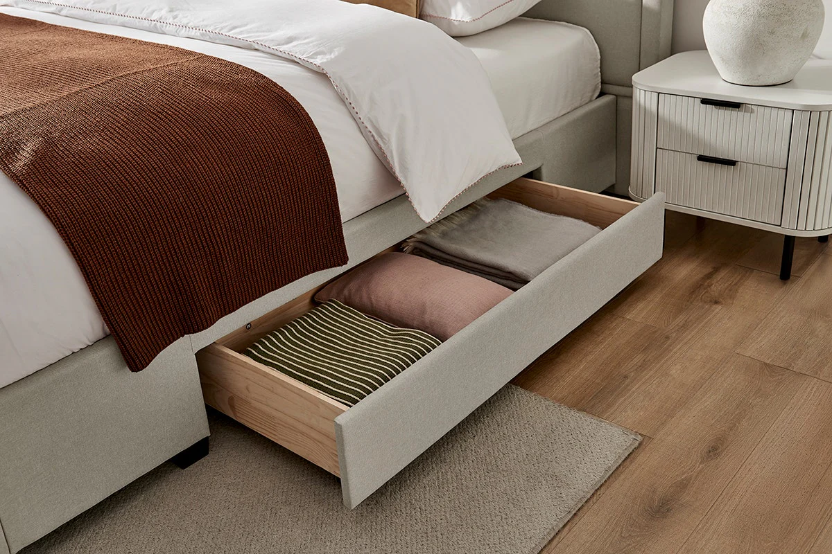 Brosa Erisen Storage Bed Frame with Drawers Grey King - Image 4