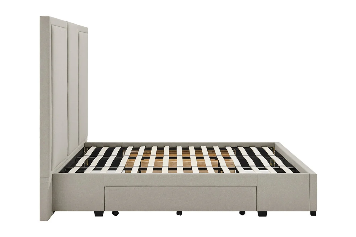 Brosa Erisen Storage Bed Frame with Drawers Grey King - Image 6