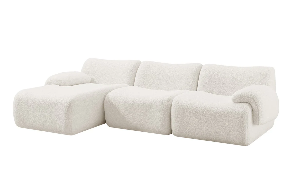 Brosa Grace 4 Seater Compression Sofa White Right Chaise - Image 11