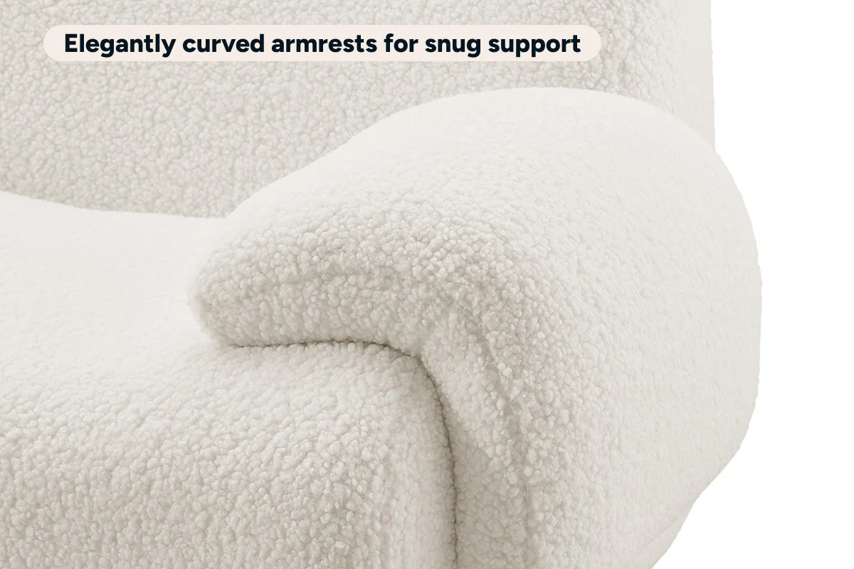 Brosa Grace 4 Seater Compression Sofa White Right Chaise - Image 7