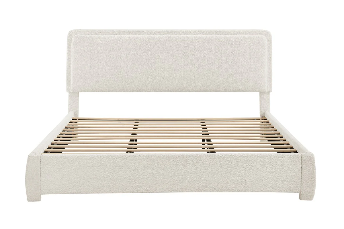 Brosa Havenne Boucle Bed Frame Cream King - Image 4