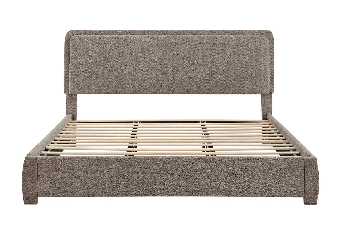 Brosa Havenne Boucle Bed Frame Grey King - Image 4