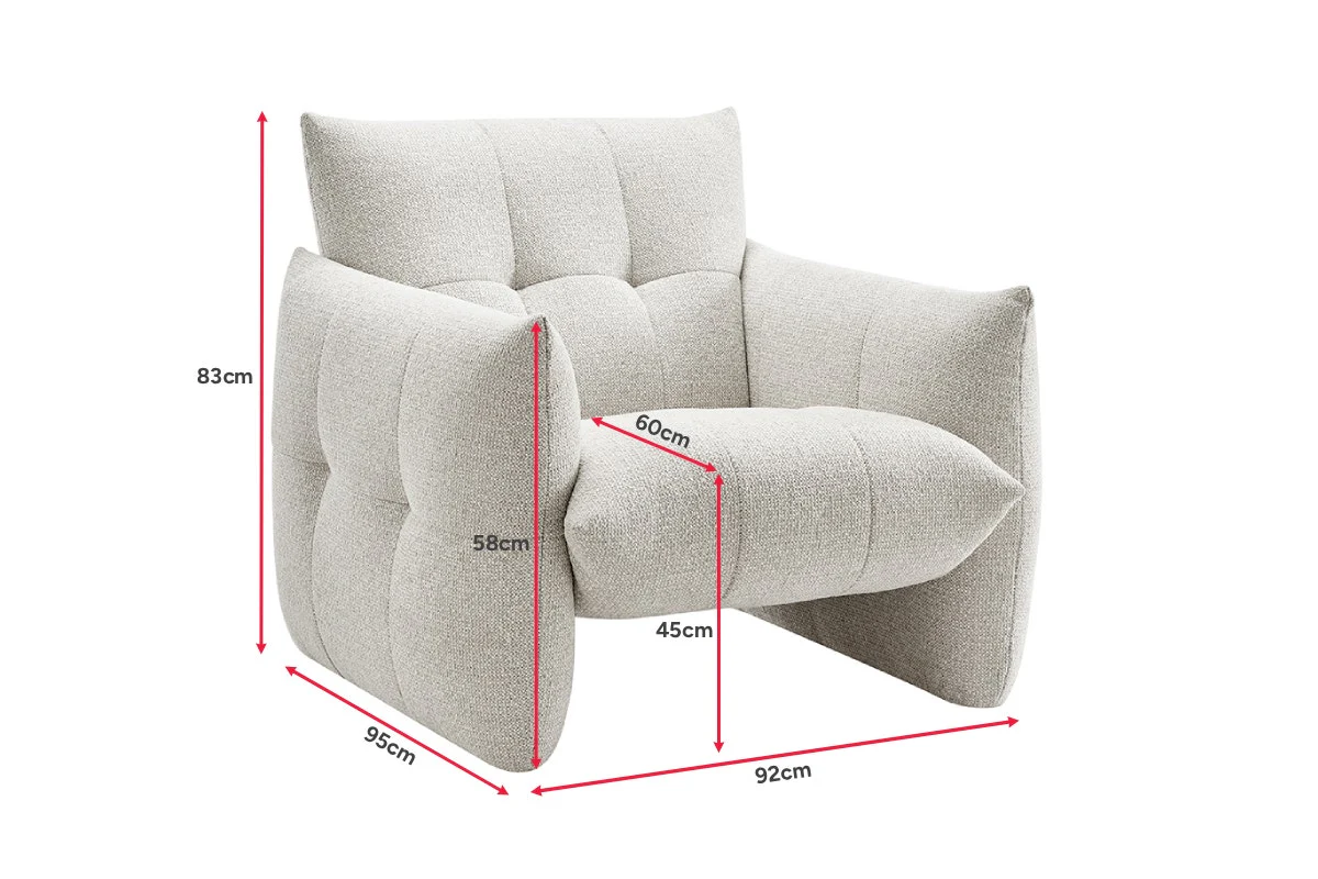 Brosa Liora Armchair Beige Chenille Accent Chair - Image 10