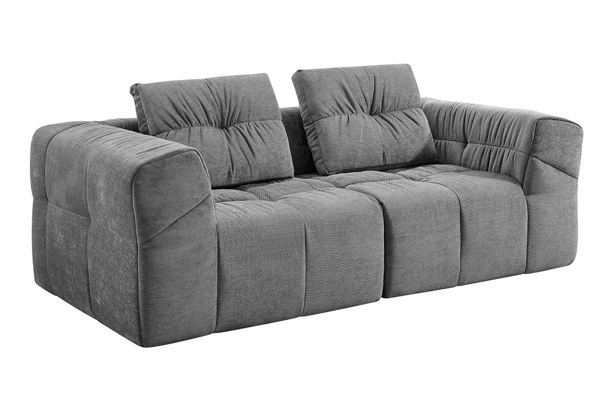 Brosa Luna 3 Seater Compressed Sofa Charcoal