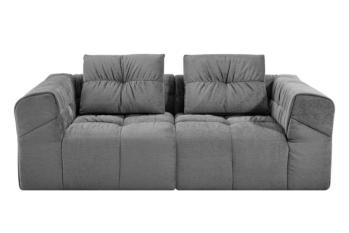 Brosa Luna 3 Seater Compressed Sofa Charcoal - Image 3