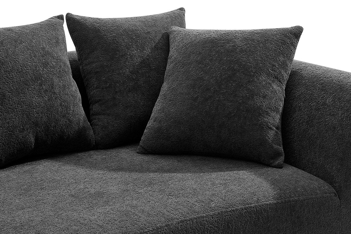 Brosa Regalia 5 Seater Compressed Sofa Charcoal Curved Design - Image 8