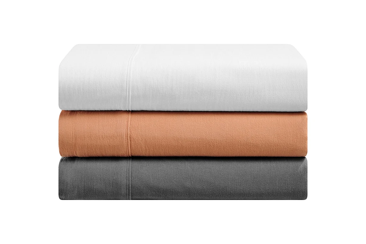 Brosa Stonewashed Cotton Sheet Set Charcoal Single - Image 6