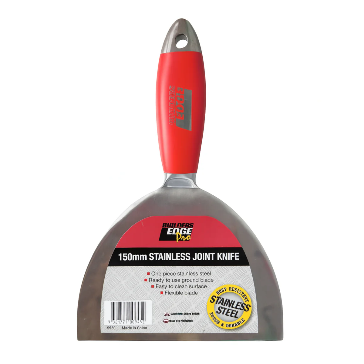 Builders Edge Plaster Knife - 150mm - Stainless Steel - Rust Resistant