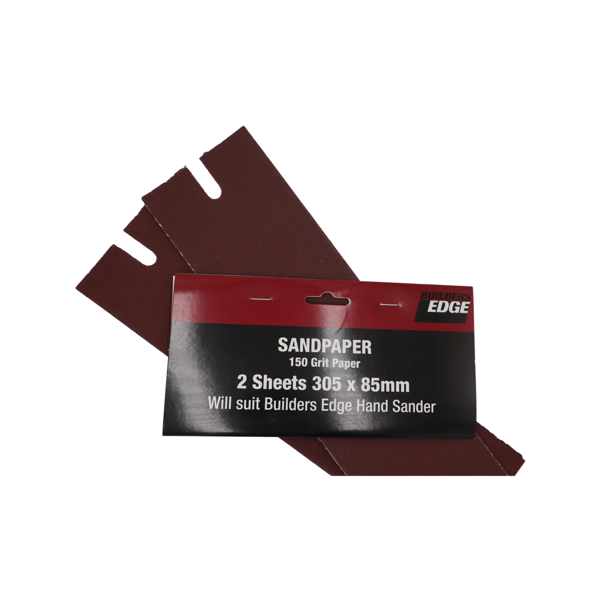 Builders Edge Plaster Tool Sand Paper - 372 x 108mm - Sand Paper - 150 Grit - 2 Pack