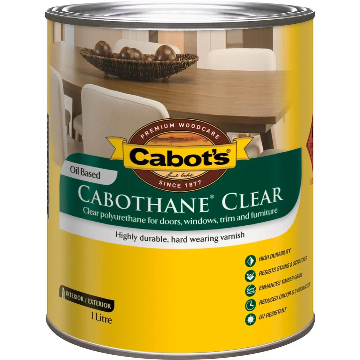 Cabot Cabothane Varnish - 1L - Oil Based - Clear Finish