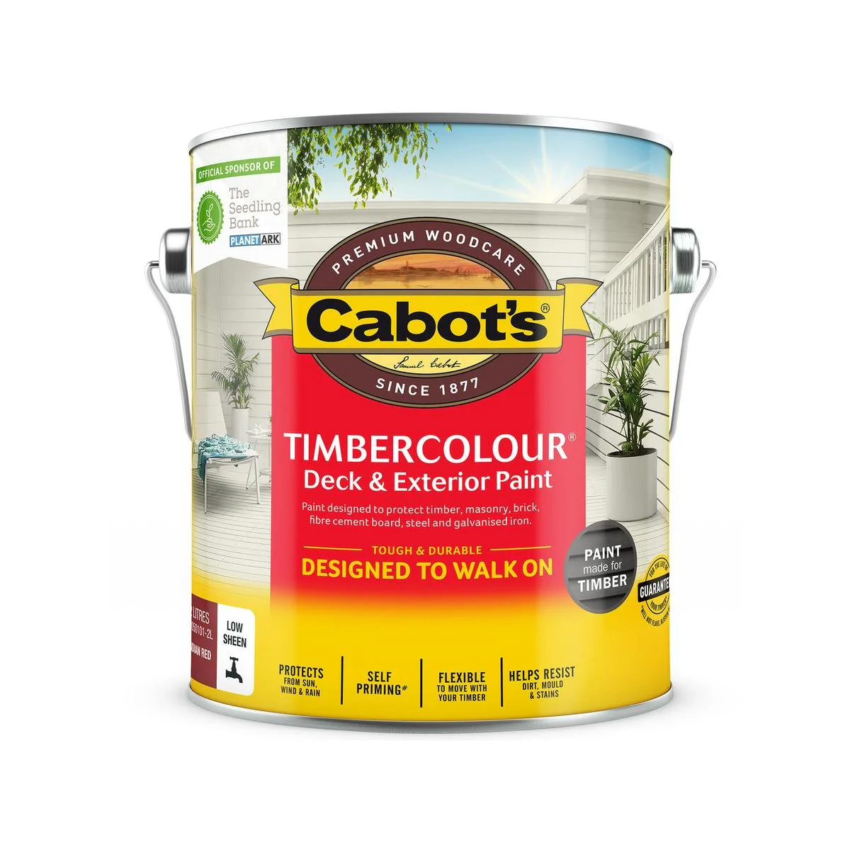 Cabot S Deck and Exterior Paint - 2L - Indian Red - Water Based - UV Protection