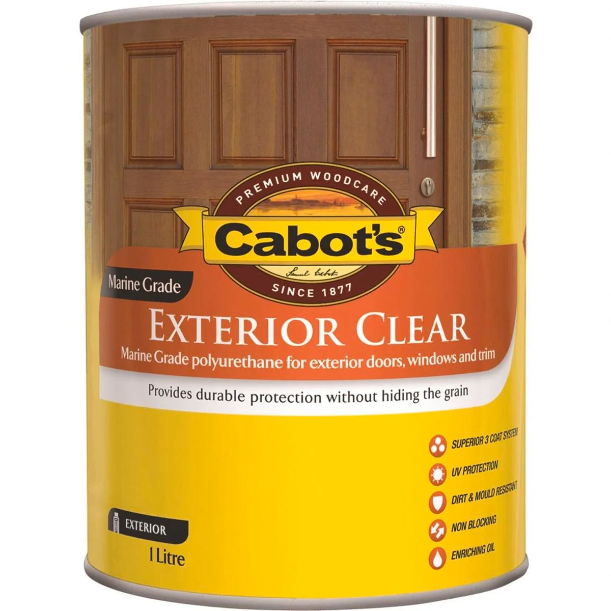 Cabot S Gloss Exterior Clear Timber Finish - 1L - Clear - Oil Based - Marine Grade