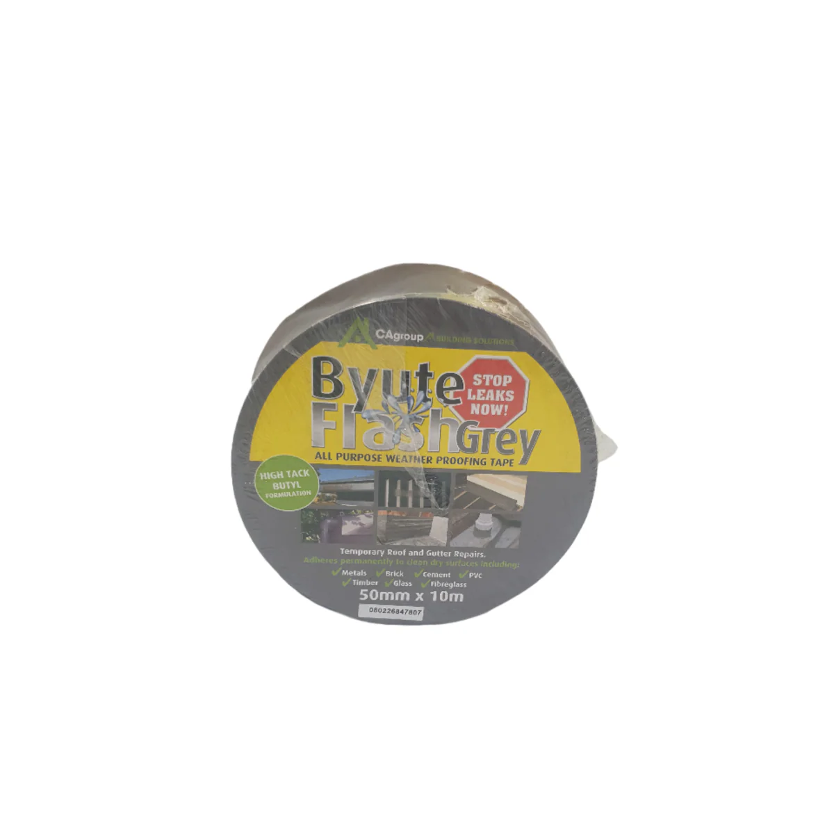 Cagroup Byute Flash Tape - 50mm x 10m - Grey - Weatherproof Sealing