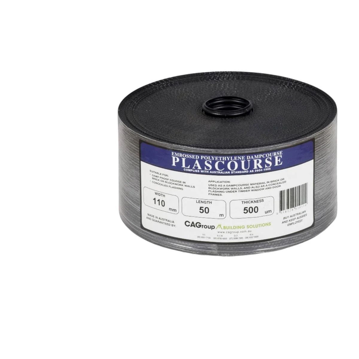 Cagroup Dampcourse - 110mm x 50m - Embossed Polyethylene - Moisture Barrier