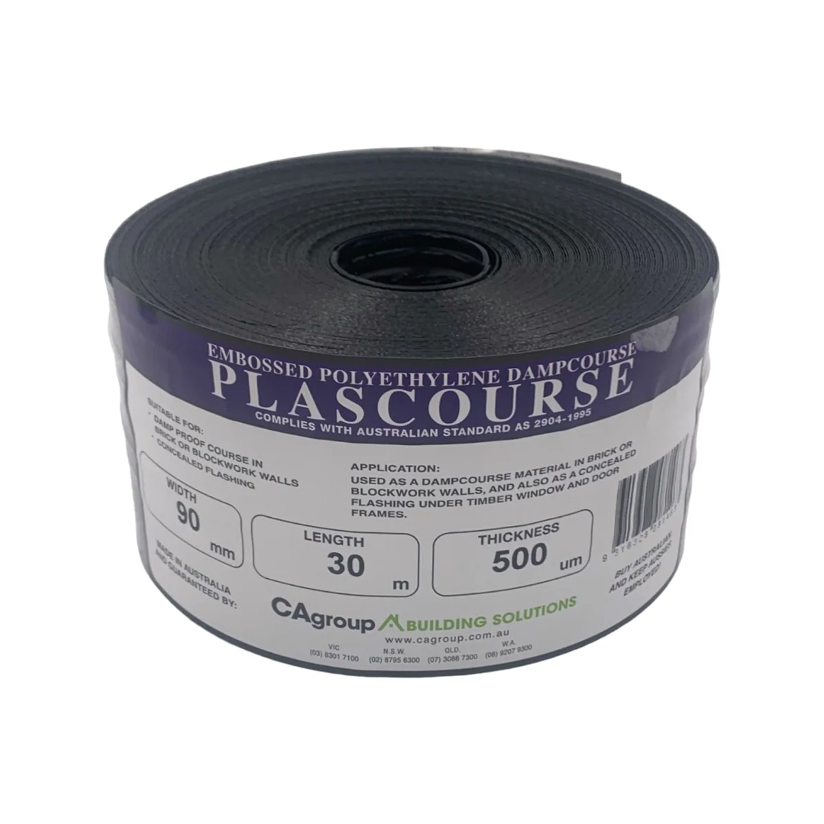Cagroup Dampcourse - 90mm x 30m - Embossed Polyethylene - Moisture Barrier
