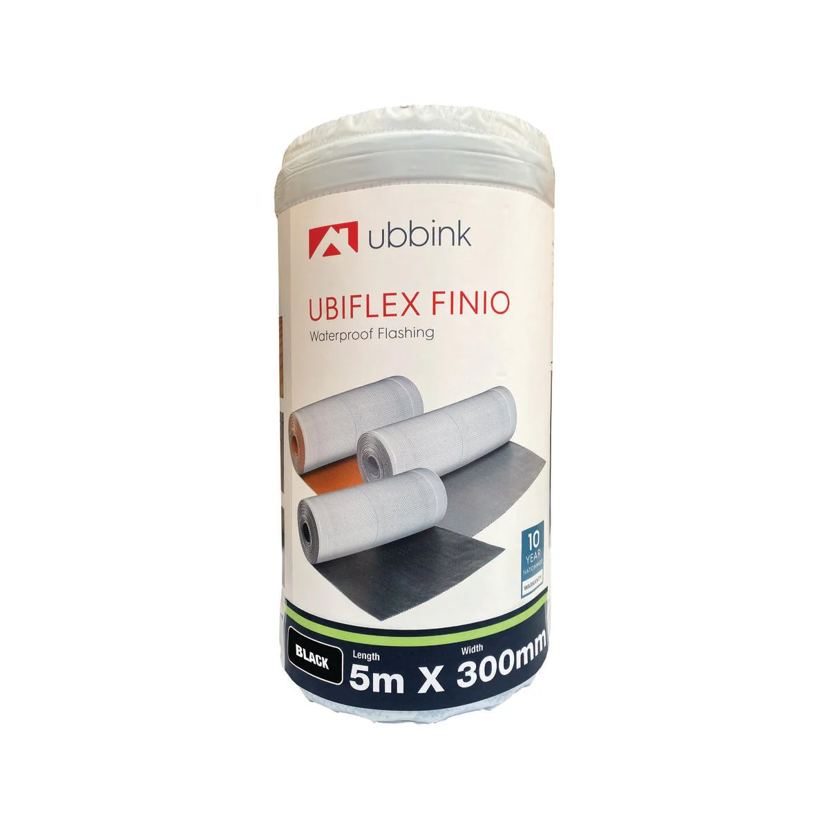 Cagroup Ubiflex Finio Flashing 300mm x 5m - Black - Lead-Free Waterproof