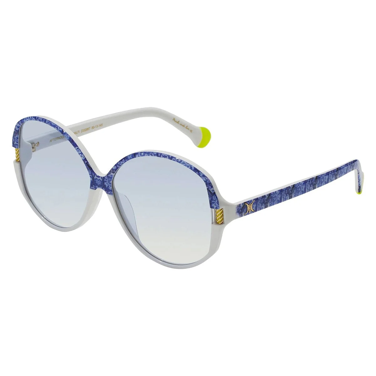 Camilla Women's Sunglasses 2330867 Positano Print White Large Acetate