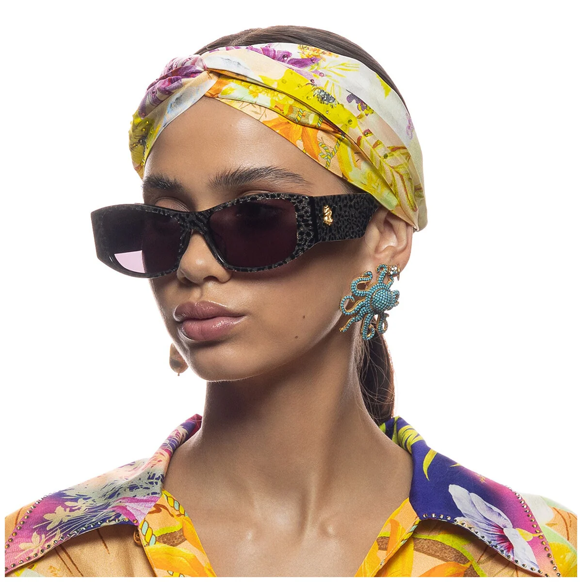 CAMILLA Pinot At The Palazzo 2330821 Rectangle Sunglasses Leopard Black - Image 3